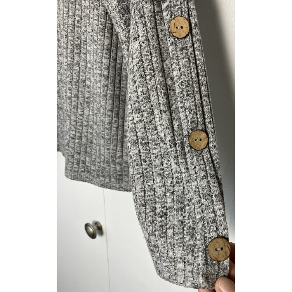 NEW YORK & COMPANY Womens Ribbed Knit Gray Sweater Size Small - Picture 5 of 7
